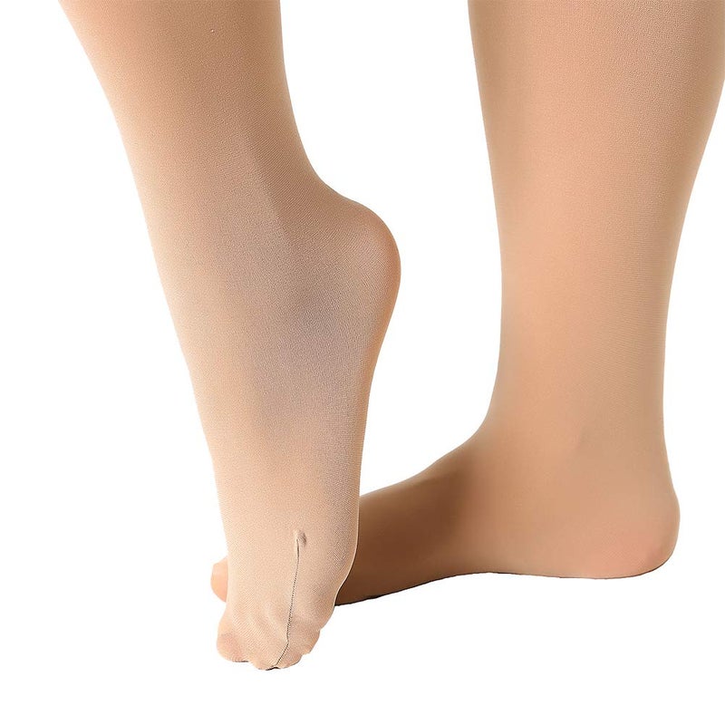MANZI جوارب نسائية مانزي للتحكم بحجم زائد للنساء، خصر عالي، غير شفافة، 1 زوج، أسود، 1 زوج، تان مشمس، XXX-كبير - Image 4